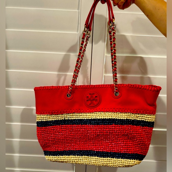 Tory Burch Straw Summer Tote Bag! - Picture 5 of 5